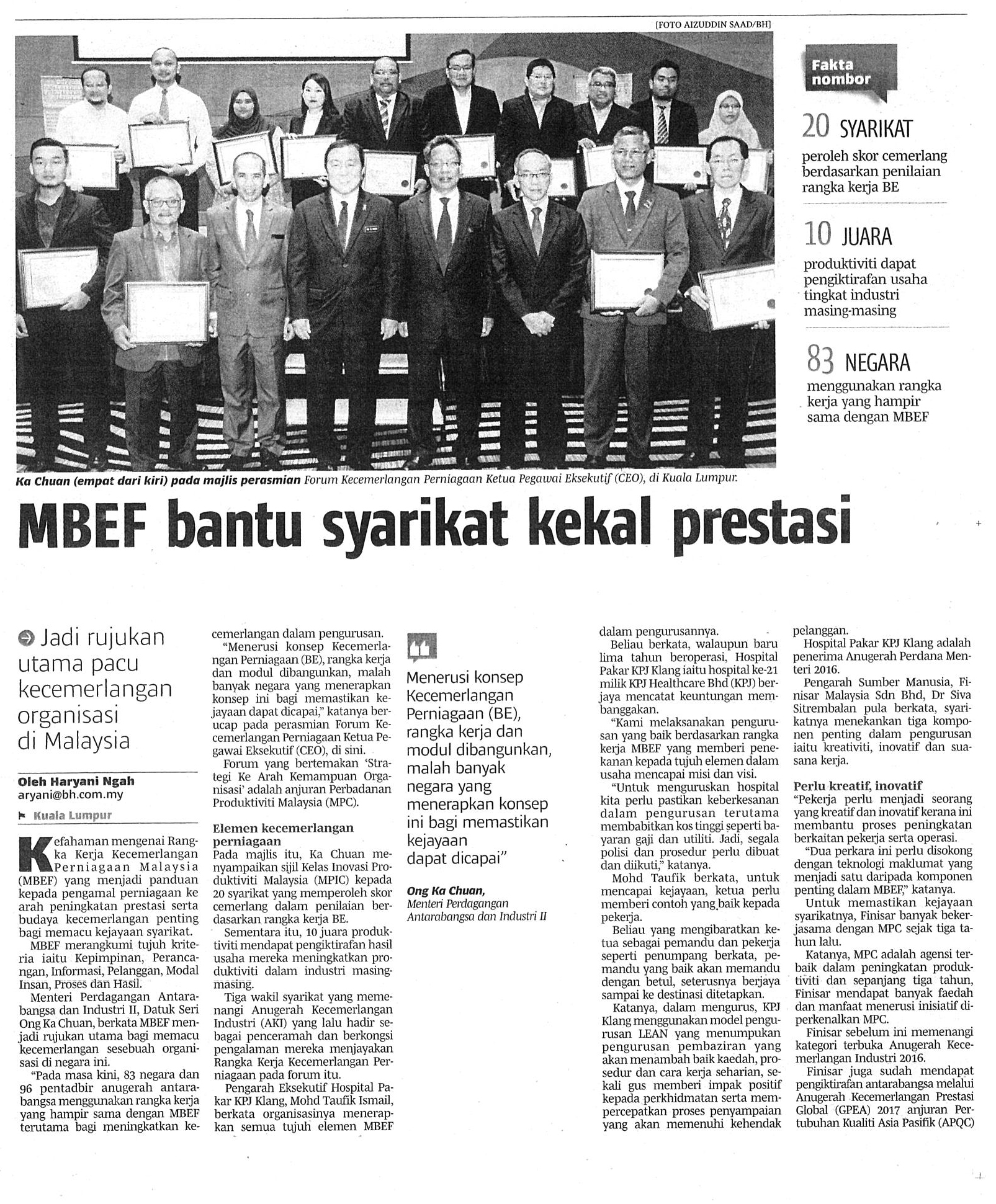 SME Corporation Malaysia - MBEF bantu syarikat kekal prestasi